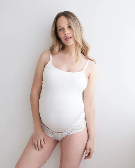 Culotte Hipster à Taille Croisée en Microfibre - Thyme Maternité