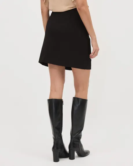 Black A-Line Mini Skirt