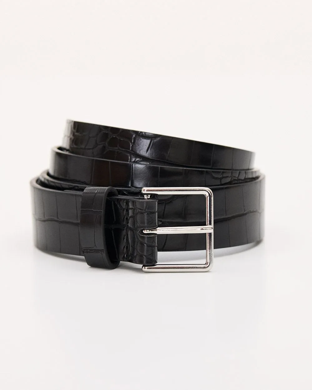 Crocodile Faux Leather Belt