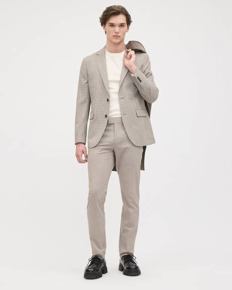 Slim-Fit Houndstooth Twill Blazer