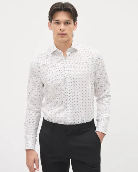 Tailored-Fit Dotted Dress Shirt