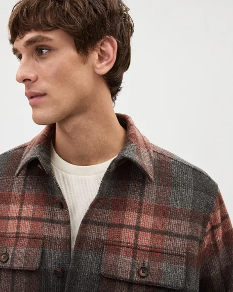 Plaid Wool Overshirt