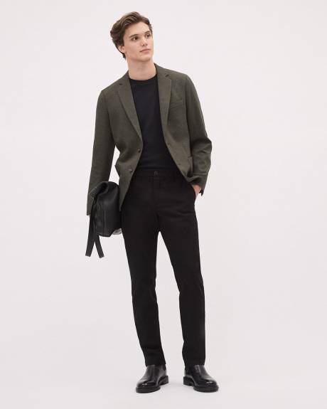 Slim-Fit Textured Knit Blazer