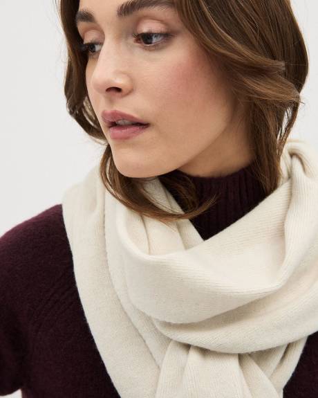 Wool-Blend Light Knit Scarf