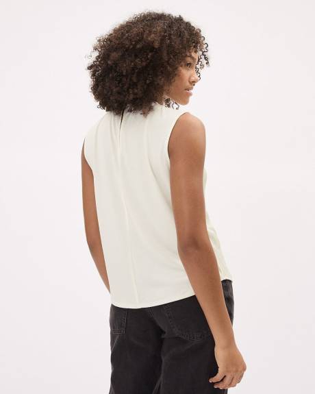 Blouse Bimatière Sans Manches à Col Rond