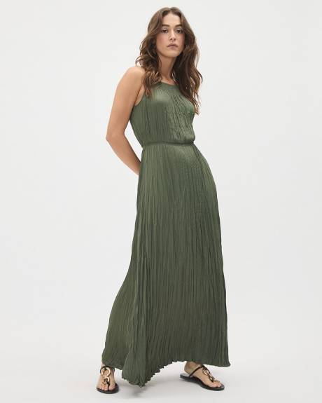 Robe Maxi Sans Manches à Encolure Licou