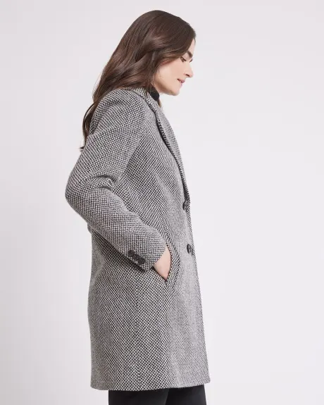 Double-Breasted Tweed Coat