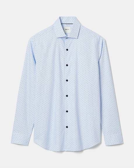 Dotted Two-Tone Slim-Fit Dress Shirt