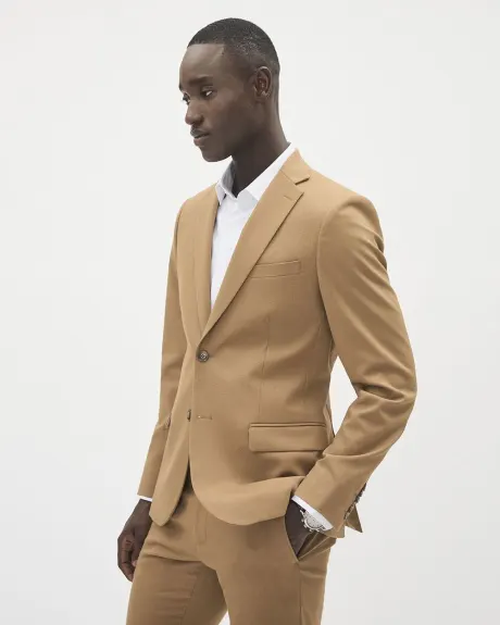 Slim-Fit Dark Honey Suit Blazer