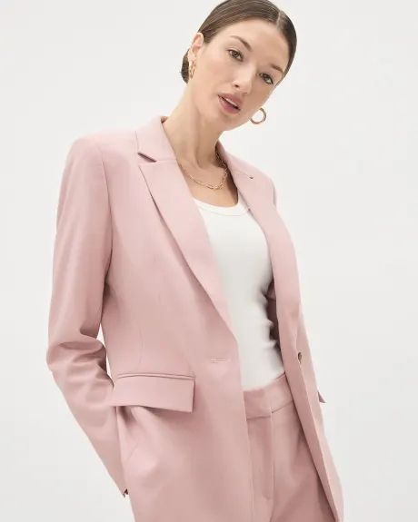 Pink One-Button Blazer