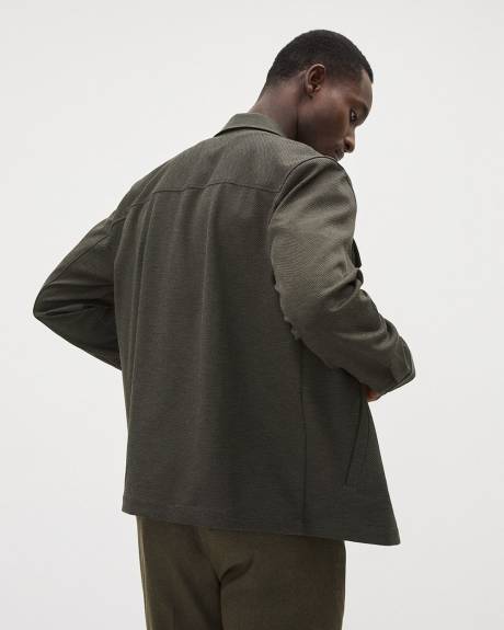 Khaki Shacket with Chest Pockets