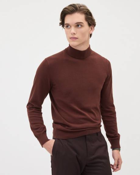 Long-Sleeve Mock-Neck Sweater