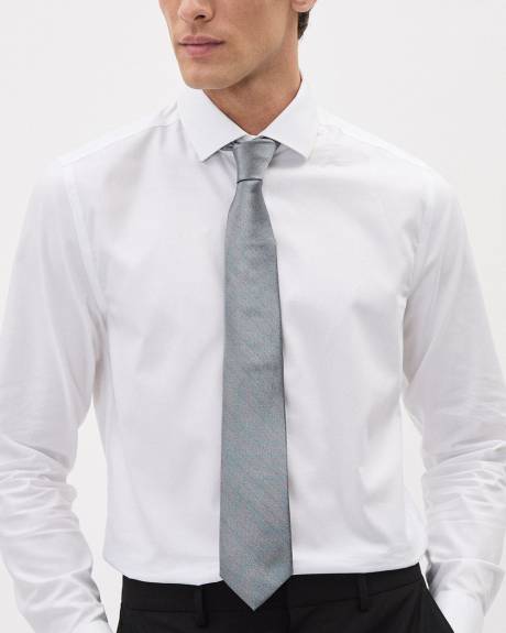 Grey Textured Regular Tie