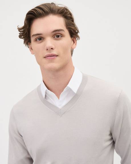 Long-Sleeve V-Neck Sweater