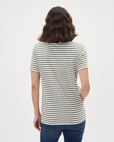 The Perfect Crew-Neck T-Shirt with Stripes - Thyme Maternity