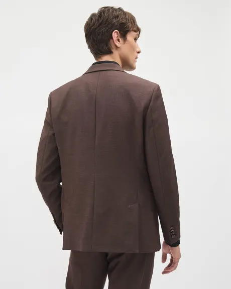 Slim-Fit Knit-Like Suit Blazer