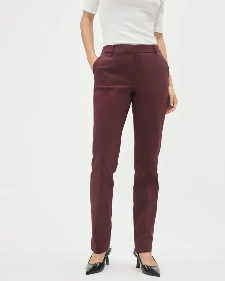 Pantalon Indispensable Signature à Jambe Étroite Pleine Longueur et Taille Mi-Haute