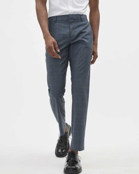 Tailored-Fit Blue Windowpane City Pant