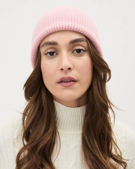 Beanie with Large Ribbed Cuff