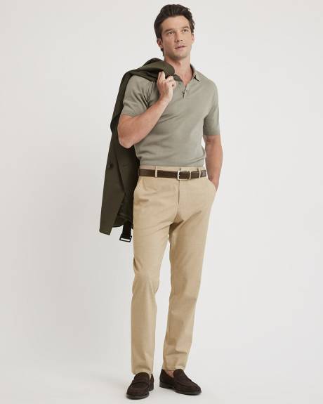 Pantalon de Ville Taupe à Coupe Étroite