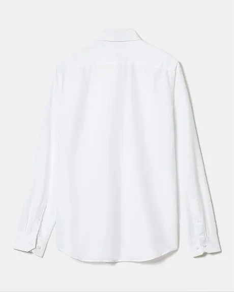 Chemise Habillée à Coupe Ajustée en Lin