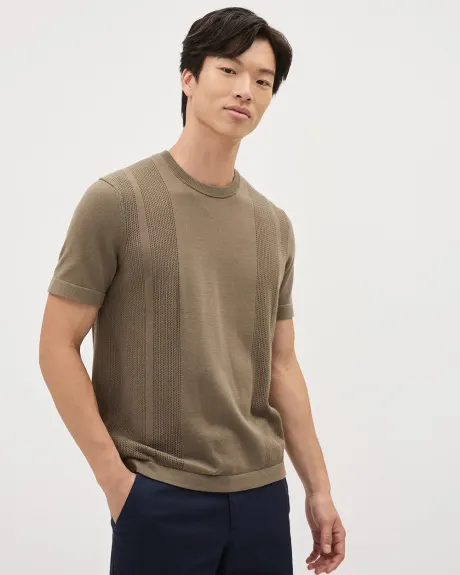 Short-Sleeve Crew-Neck Sweater