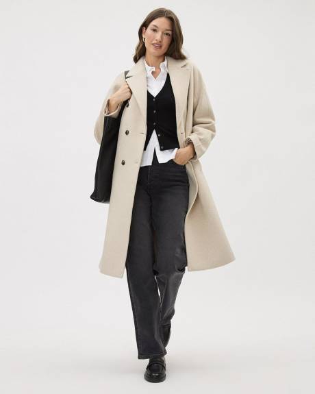 Double-Breasted Long Wool Coat