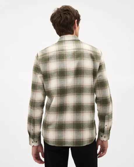 Slim-Fit Plaid Flannel Shirt