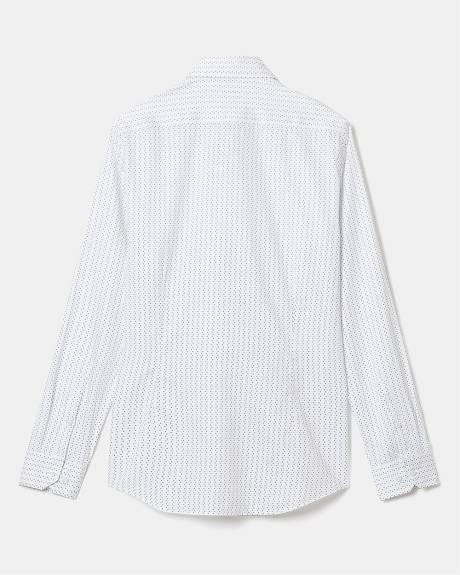 Chemise Habillée à Coupe Ajustée à Micro Imprimé Géométrique