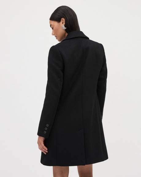 Manteau Classique en Laine à Trois Boutons