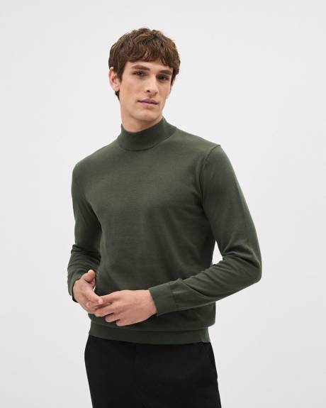 Long-Sleeve Mock-Neck Sweater