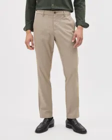 Pantalon en Sergé Brossé à Coupe Étroite