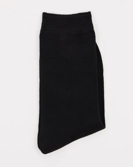 Black Bamboo Crew Socks