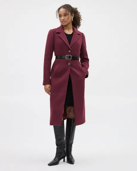 Fitted Long Twill Coat