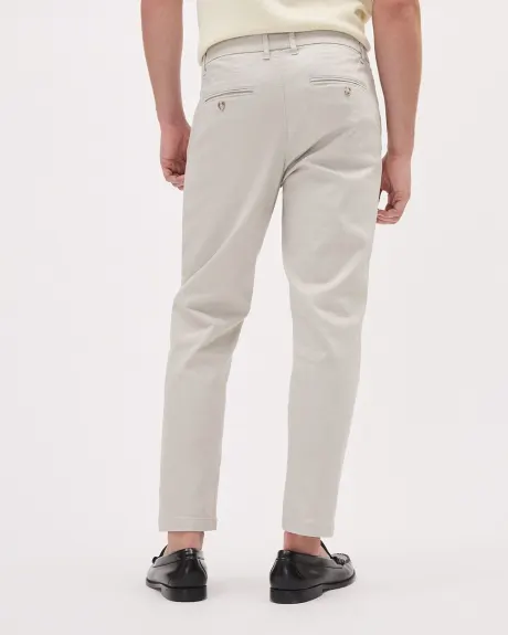 Pantalon Chino Court à Coupe Étroite