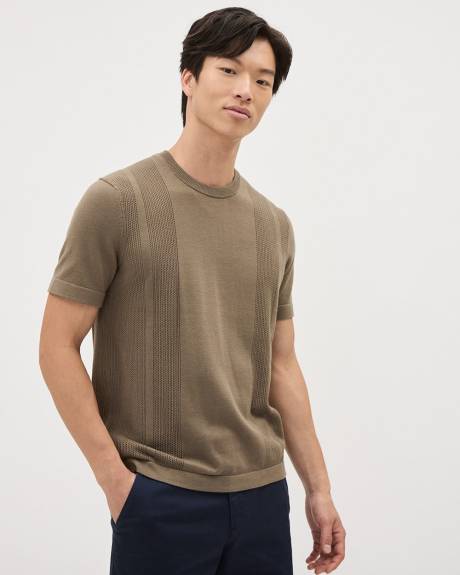 Short-Sleeve Crew-Neck Sweater