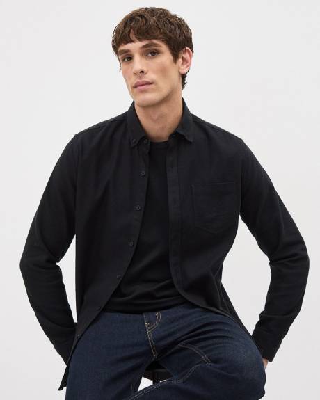 Slim-Fit Brushed Twill Shirt