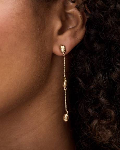 Golden Pendant Earrings