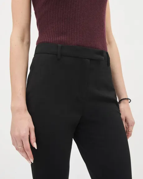 Black Slim-Leg Mid-Rise Pant