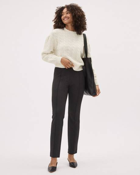 Pull-On High-Rise Slim-Leg Ankle Pant