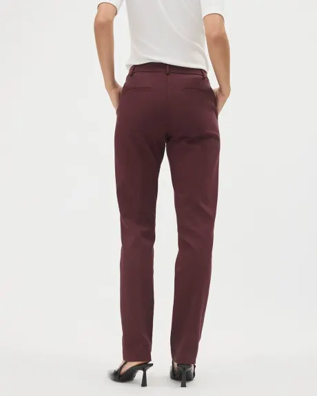 Pantalon Indispensable Signature à Jambe Étroite Pleine Longueur et Taille Mi-Haute