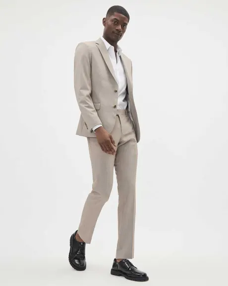 Slim-Fit Taupe Suit Blazer