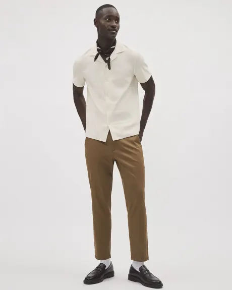 Pantalon Chino Court à Coupe Étroite