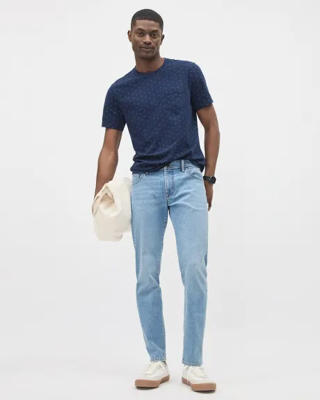 Pantalon en Denim à Coupe Étroite