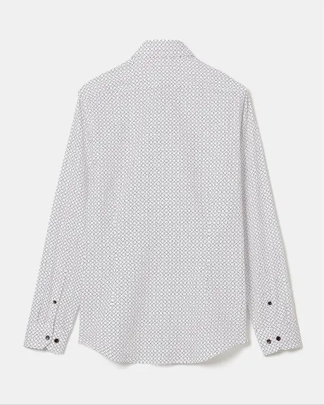 Chemise Habillée à Coupe Étroite avec Motif Abstrait