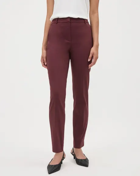 Pantalon Indispensable Signature à Jambe Étroite et Taille Mi-Haute