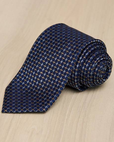 Regular Tie with Micro Geometric Pattern