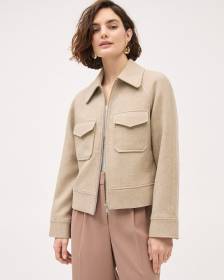 Manteau Utilitaire en Mélange de Laine