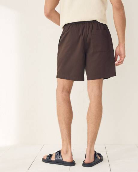 Short with Elastic Waistband and Drawstring