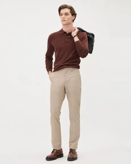 Long-Sleeve Polo Sweater